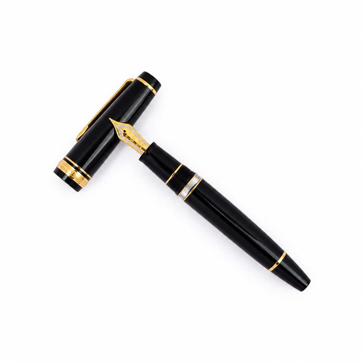 Sailor 1911 Fountain Pen Gloss Black & Gold – 21K Gold Hard-Medium Nib