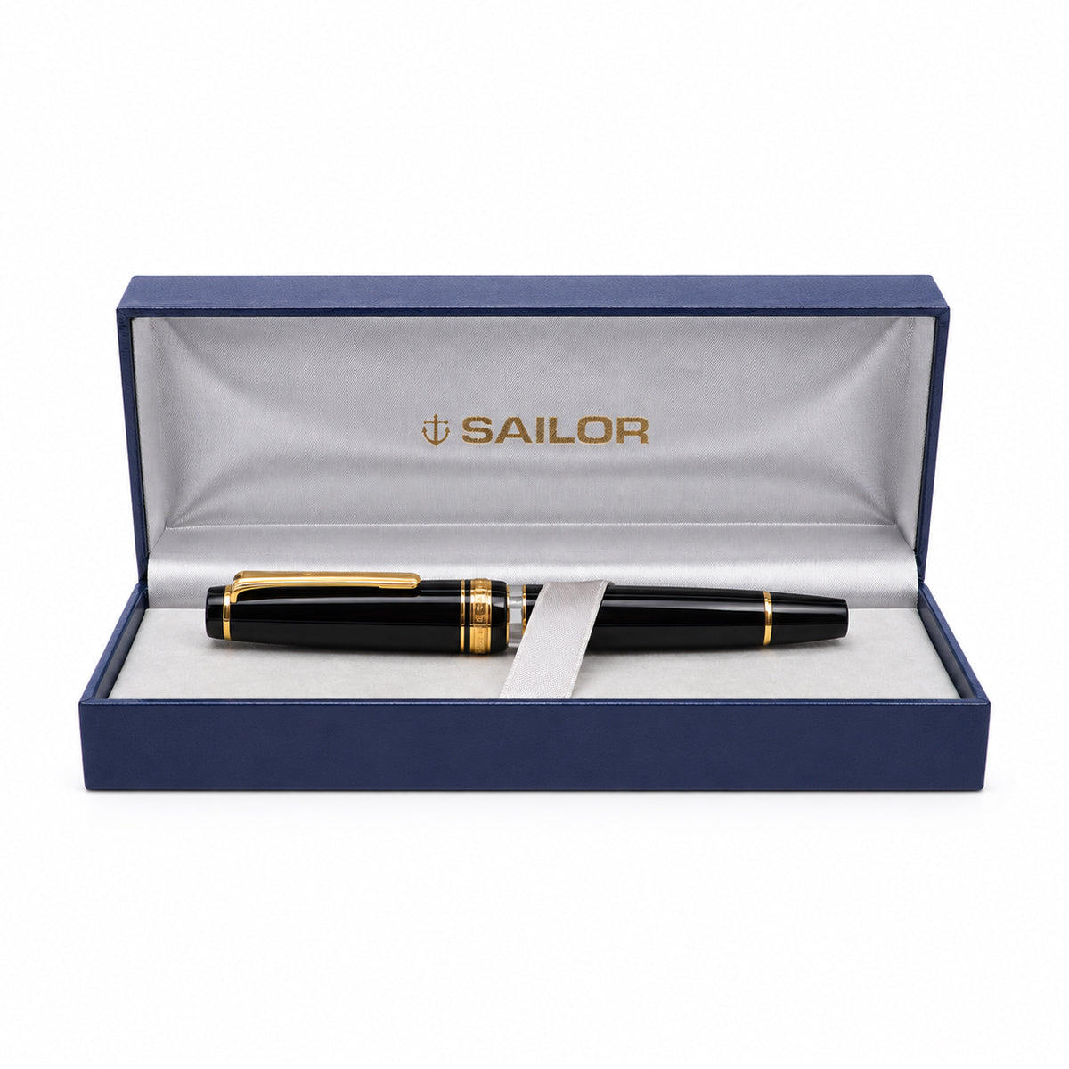 Sailor 1911 Fountain Pen Gloss Black & Gold – 21K Gold Hard-Medium Nib