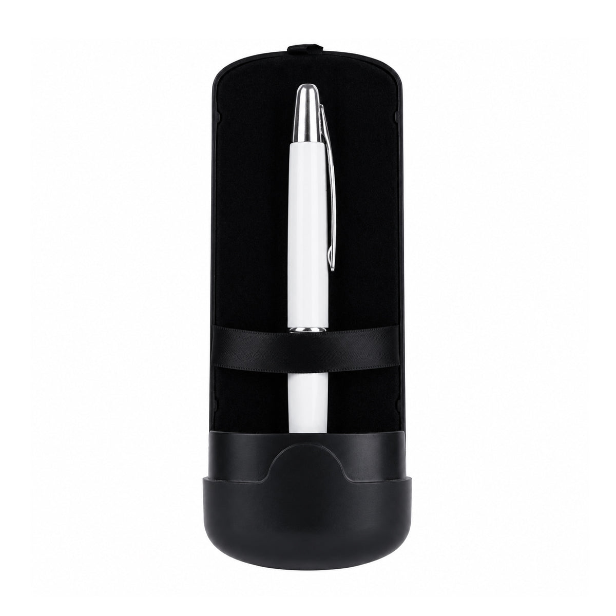 Pilot Capless Vanishing Point Fountain Pen – White Lacquered Metal, 18K Gold Medium Nib, Twist Piston Converter, Retractable
