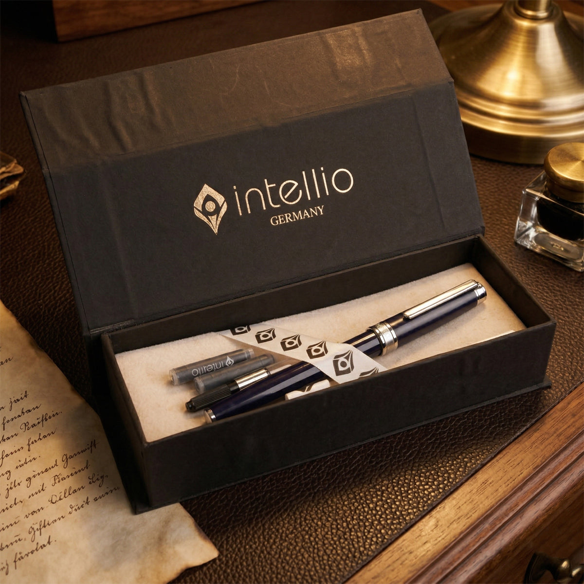 Intellio Mystique Starry Blue Fountain Pen – Medium Nib
