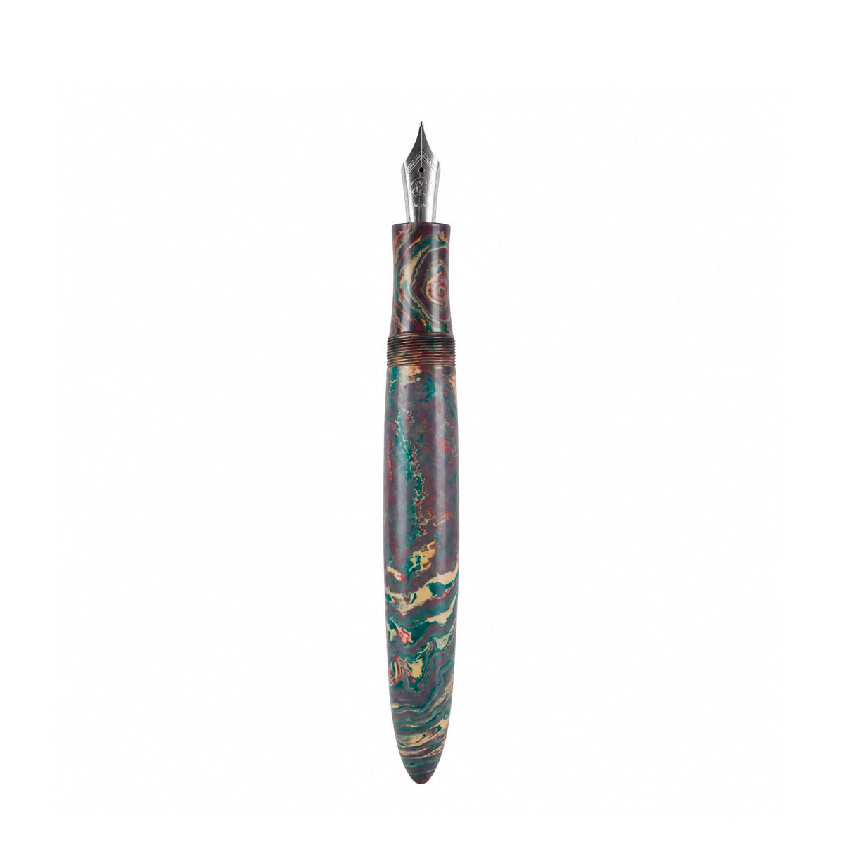 Ranga Majestic Ebonite Fountain Pen – Multi Pink, Bock Broad Nib, Jumbo Size