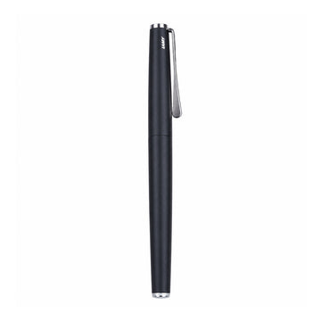 Lamy Studio Matte Black Fountain Pen – Fine Nib, Chrome Grip & Propeller Clip