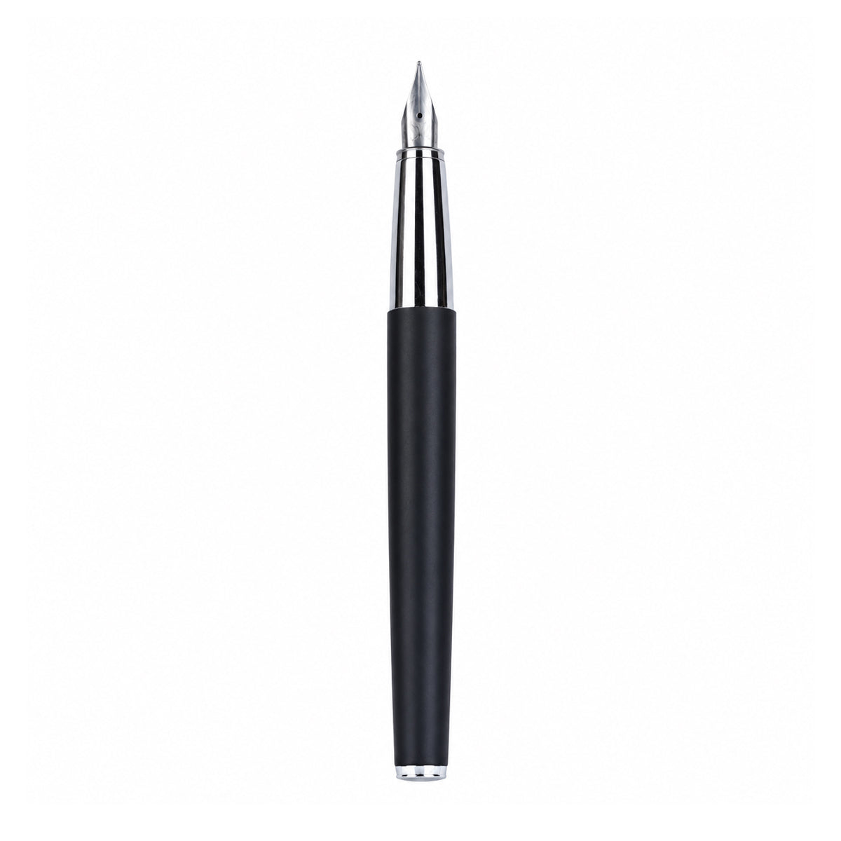 Lamy Studio Matte Black Fountain Pen – Fine Nib, Chrome Grip & Propeller Clip