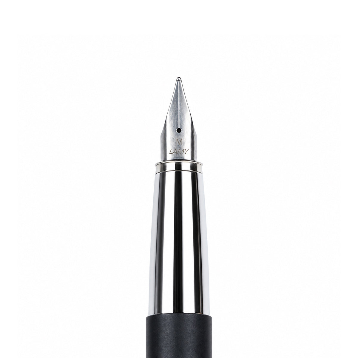 Lamy Studio Matte Black Fountain Pen – Fine Nib, Chrome Grip & Propeller Clip