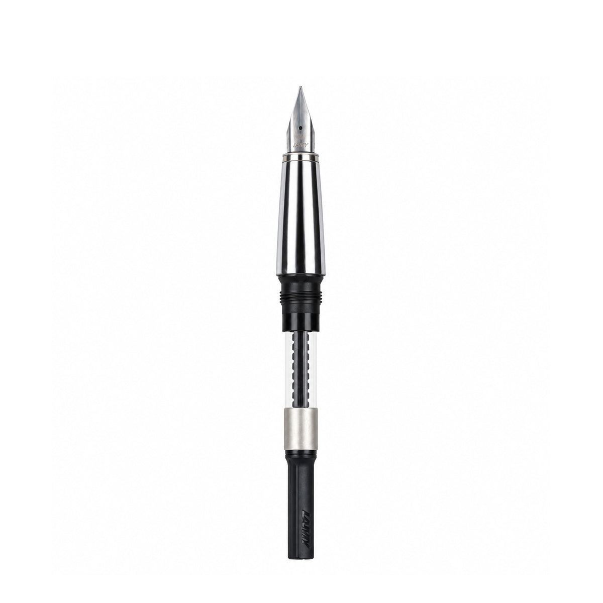 Lamy Studio Matte Black Fountain Pen – Fine Nib, Chrome Grip & Propeller Clip
