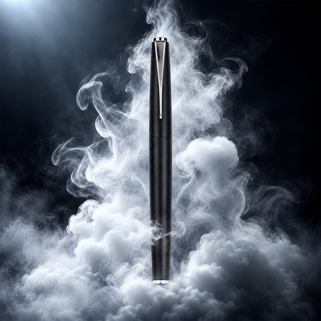 Lamy Studio Matte Black Fountain Pen – Fine Nib, Chrome Grip & Propeller Clip
