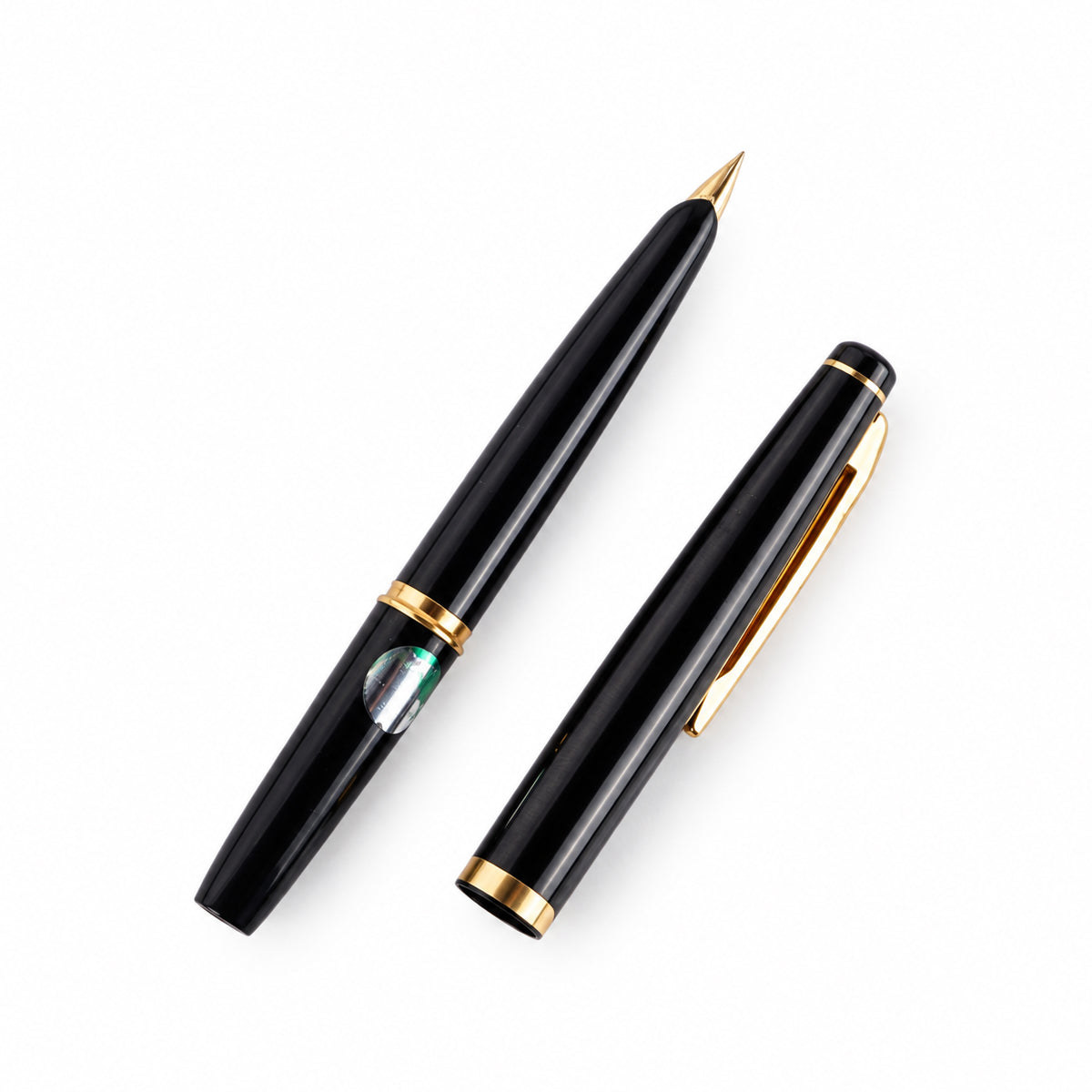 Pilot Elite Vintage Fountain Pen – Black Resin, 14K Gold