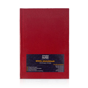 Ayush A6 Hardbound Notebook 30 Pages Red 200 GSM