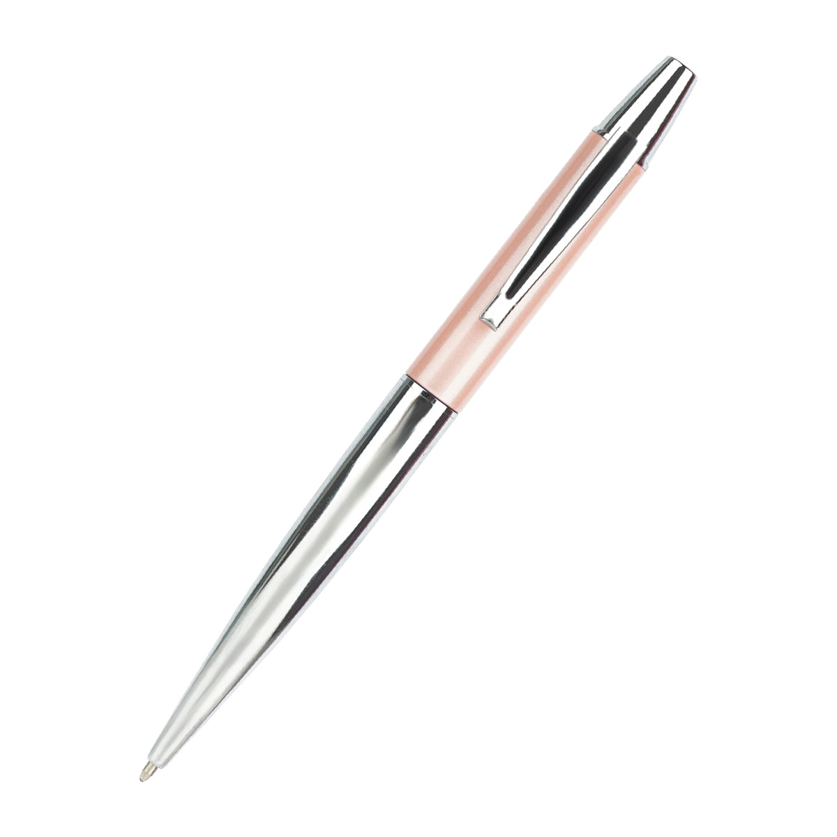Hero SH202 Glossy Silver & Peach Pink Twist Ball Pen
