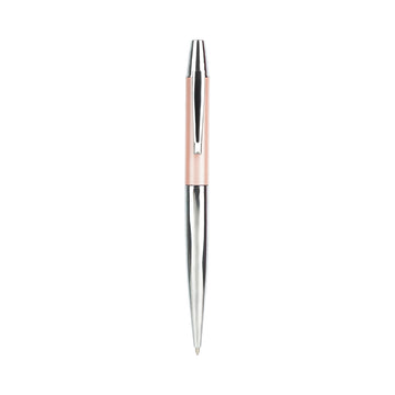 Hero SH202 Glossy Silver & Peach Pink Twist Ball Pen
