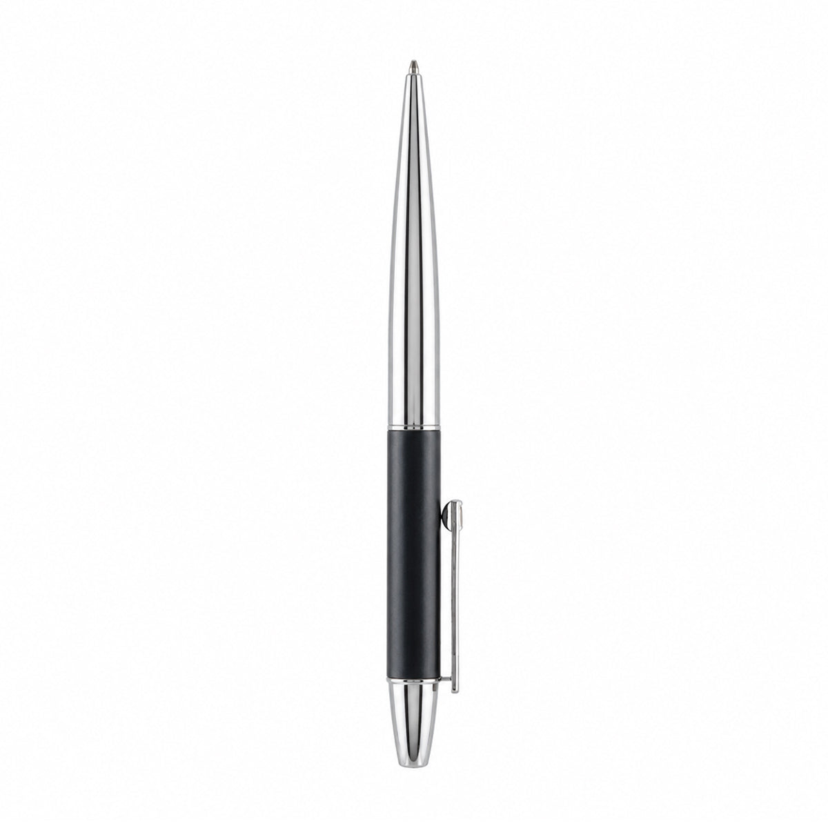 Hero SH202 Glossy Silver & Grey Ball Pen – Twist Type, Metal Body
