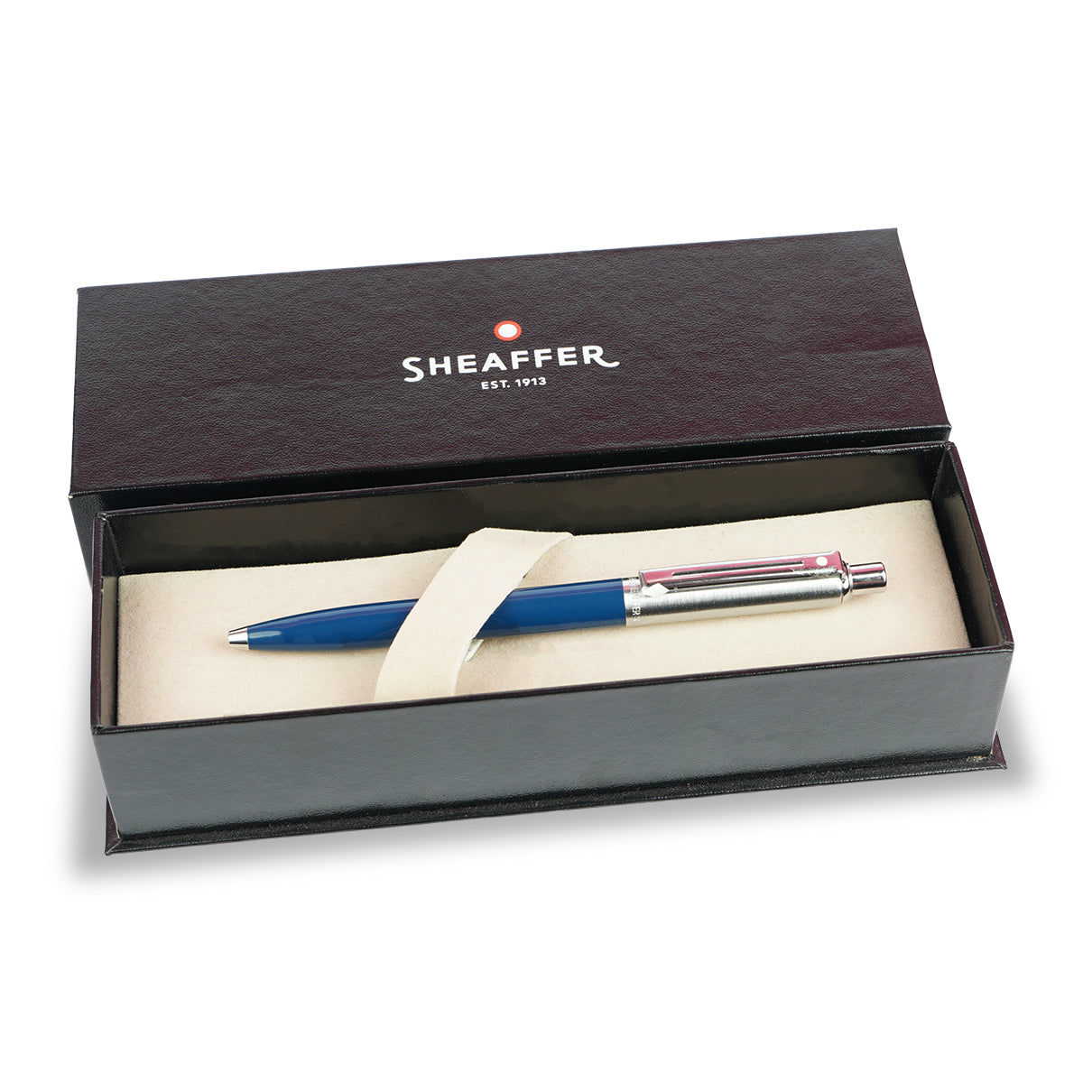 Sheaffer Glossy Blue & Silver Retractable Ballpoint Pen