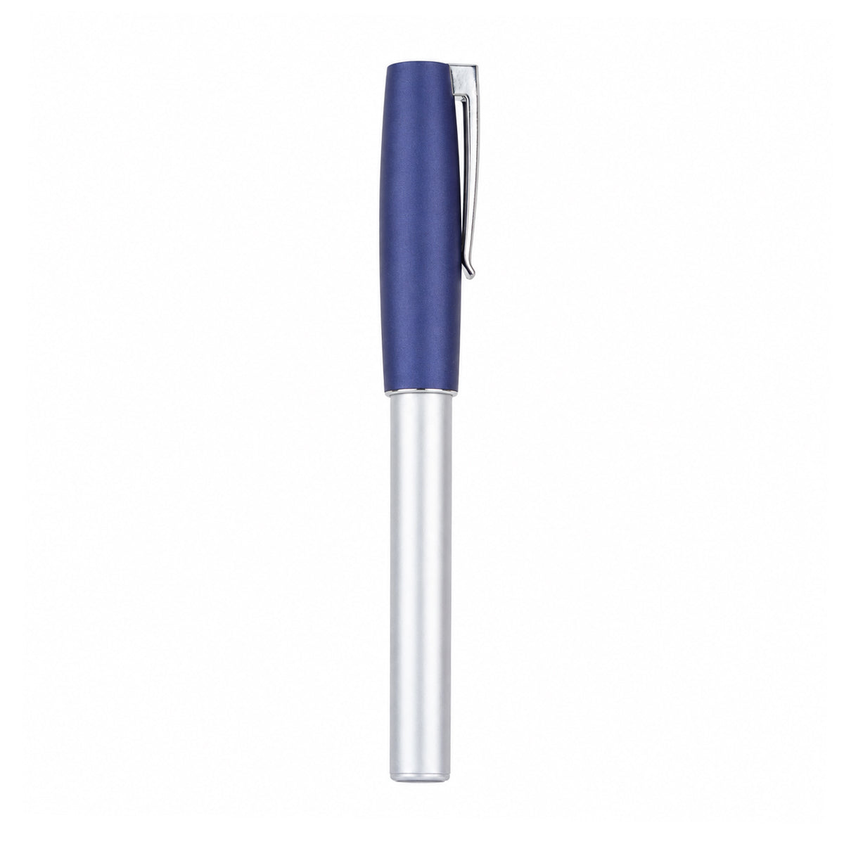 Faber-Castell Silver & Blue Roller Ball Pen – Metal Body, Medium Tip