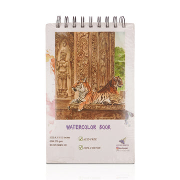 Ayush A5 Watercolor Book 20 Sheets 270 GSM 100% Cotton Wiro Bound