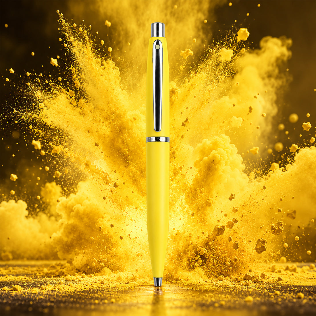 Sheaffer VFM Matte Yellow Ballpoint Pen with Black Ink
