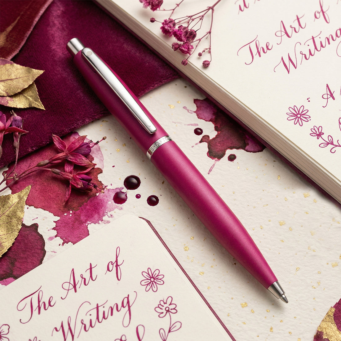 Sheaffer VFM Matte Pink Ballpoint Pen with Black Ink
