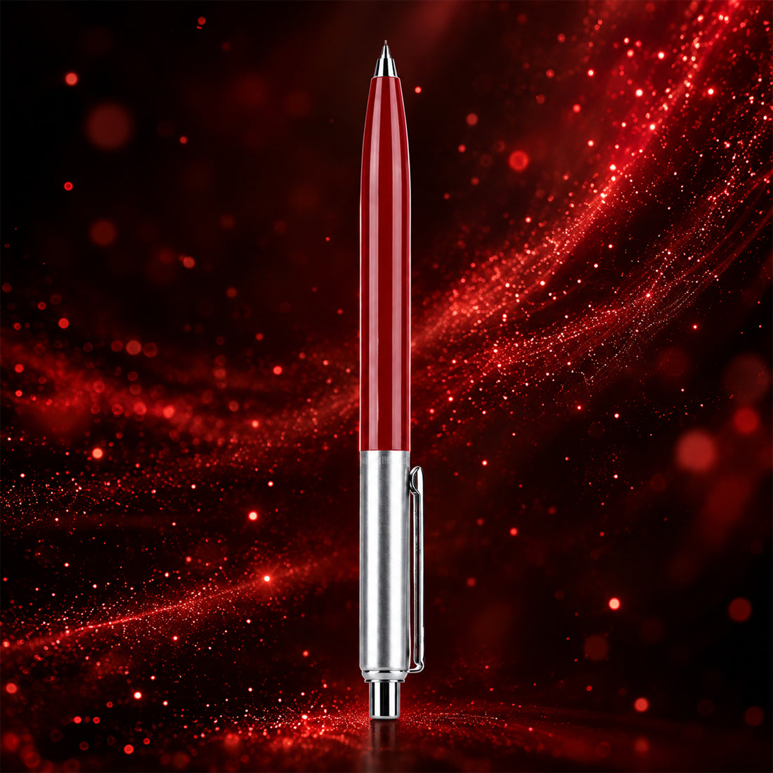 Sheaffer 321 Sentinel Burgundy & Chrome Ball Pen – Click Retractable, Medium Tip