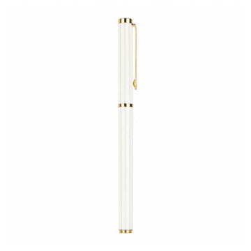 Pilot Dipper SL.F White Body & Cap with Gold Stripes Fountain Pen