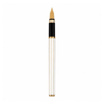Pilot Dipper SL.F White Body & Cap with Gold Stripes Fountain Pen