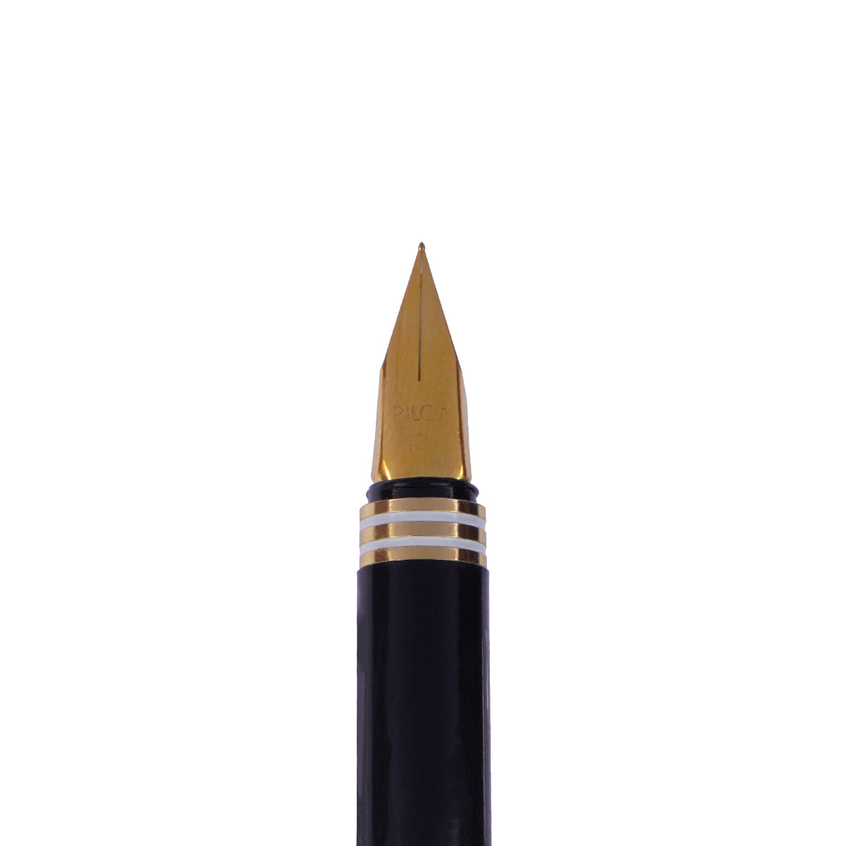 Pilot Dipper SL.F White Body & Cap with Gold Stripes Fountain Pen