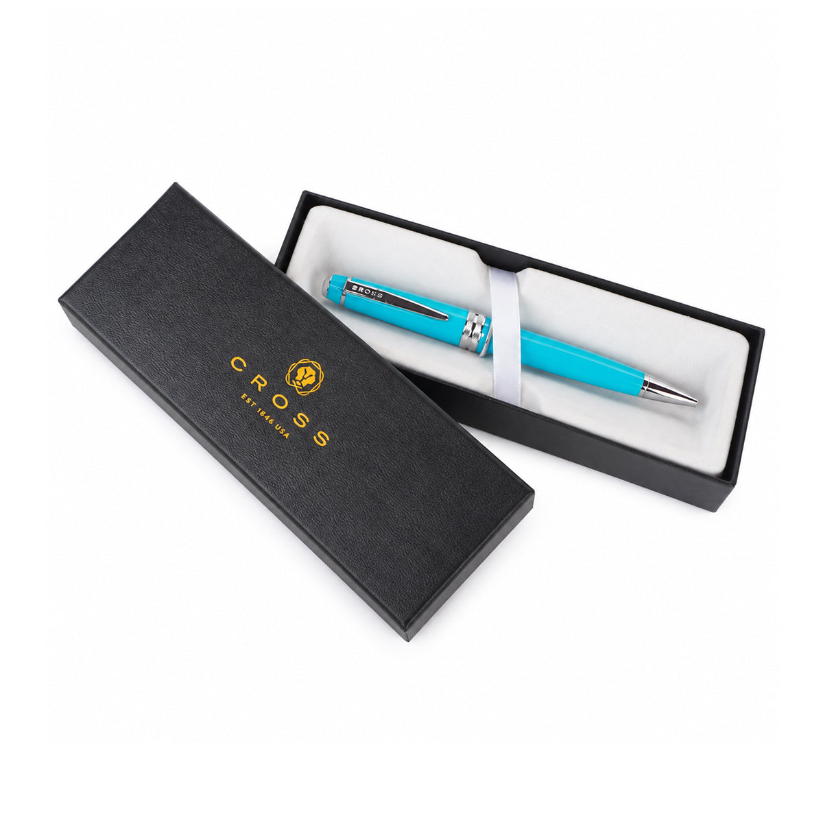 Cross Bailey Light Polished Teal Resin Ballpoint Pen — Fine Point