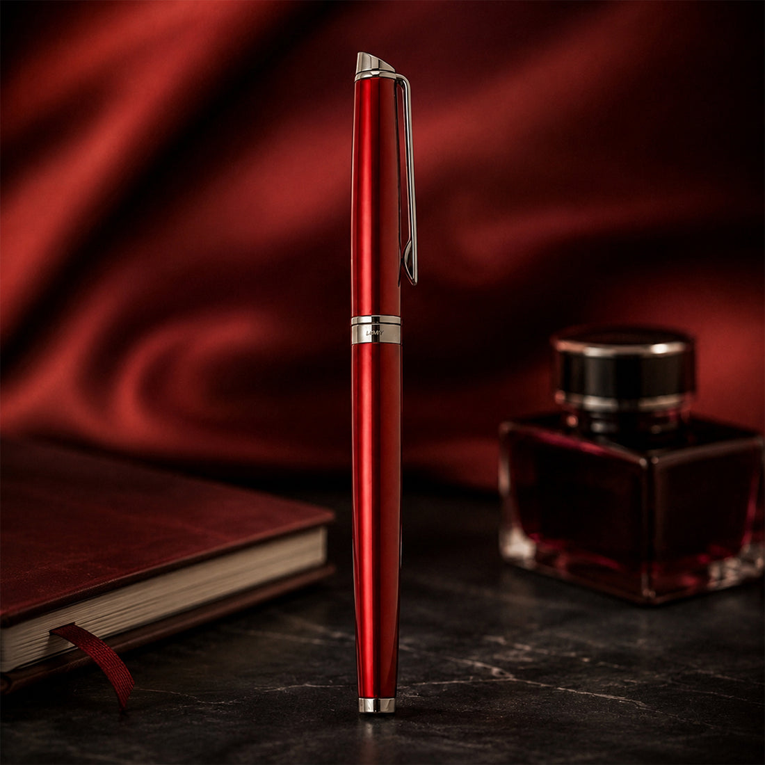Waterman Hemisphere Red & Silver Rollerball Pen