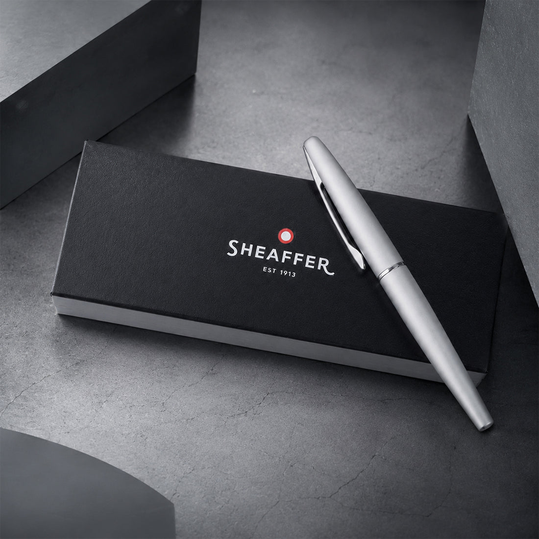 Sheaffer Matte Silver Rollerball Pen — Medium Point