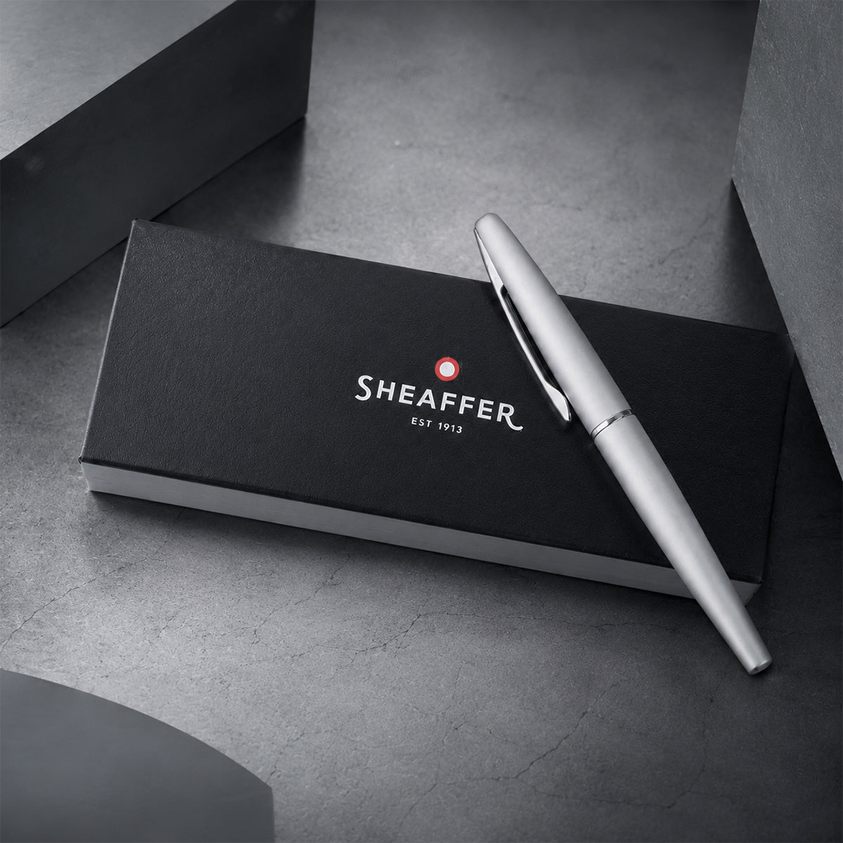 Sheaffer Matte Silver Rollerball Pen — Medium Point