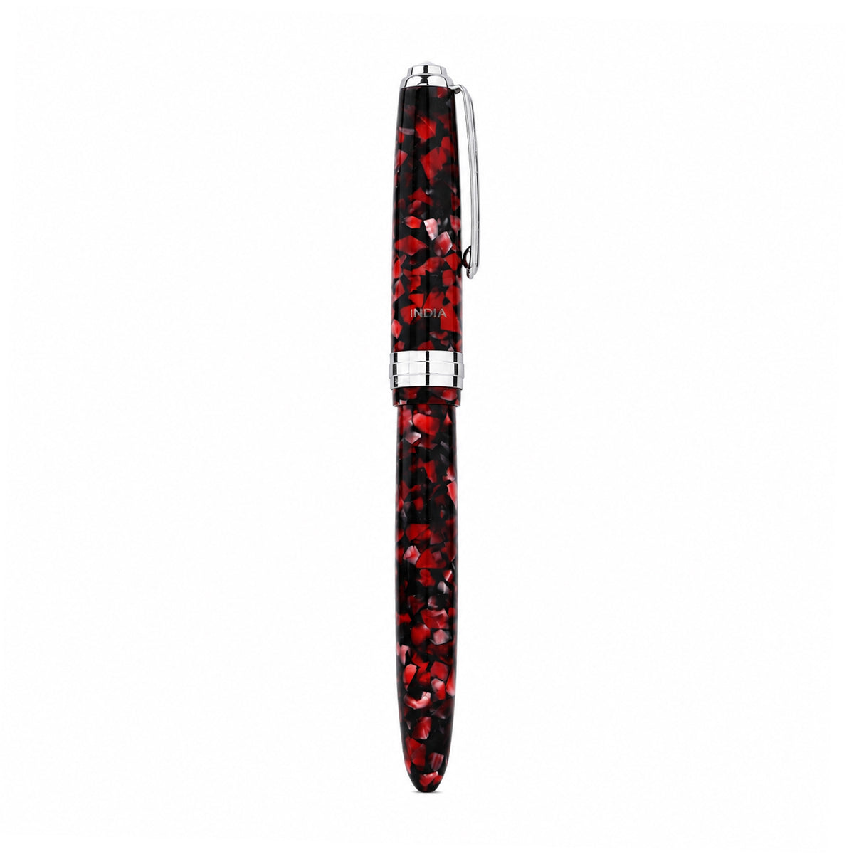 Click Falcon Premium Acrylic Ruby Red Fountain Pen — Medium Nib