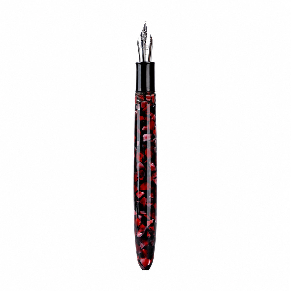 Click Falcon Premium Acrylic Ruby Red Fountain Pen — Medium Nib
