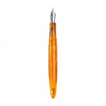 Click Yen Jasper Orange Marble Acrylic Fountain Pen — Fine Nib