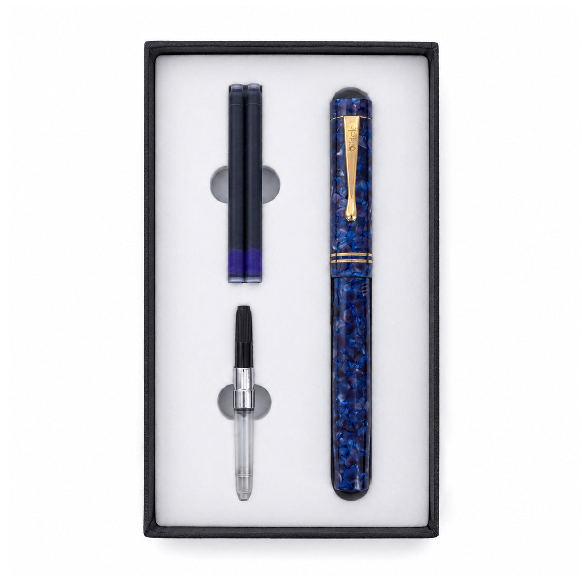 Click Renaissance Premium Acrylic Fountain Pen — Blue Marble