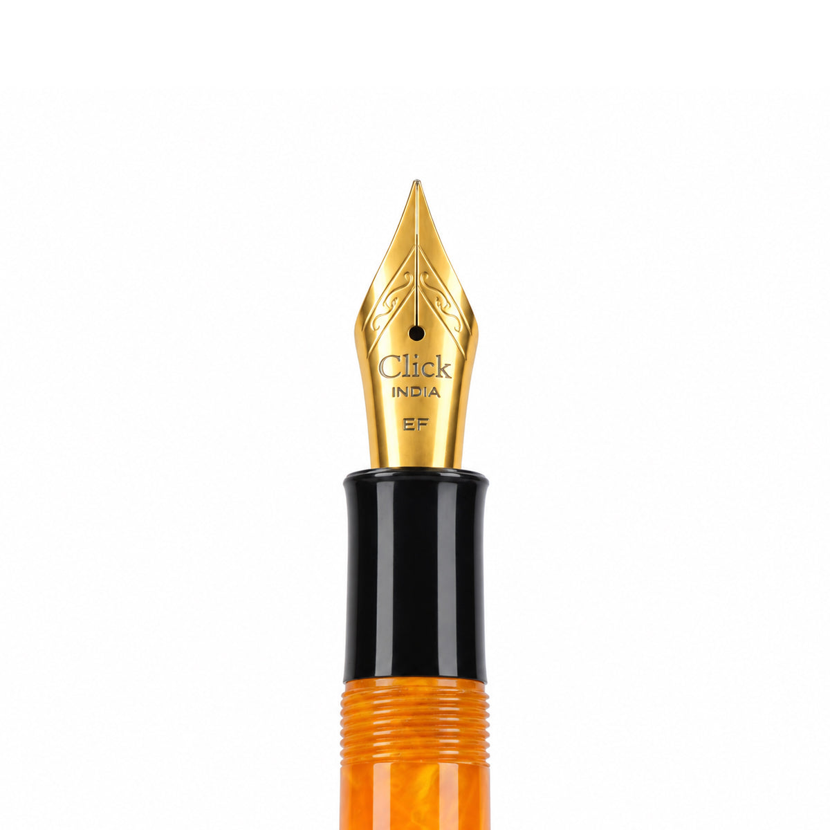 Click Falcon Premium Acrylic Fountain Pen — Sunburst Orange