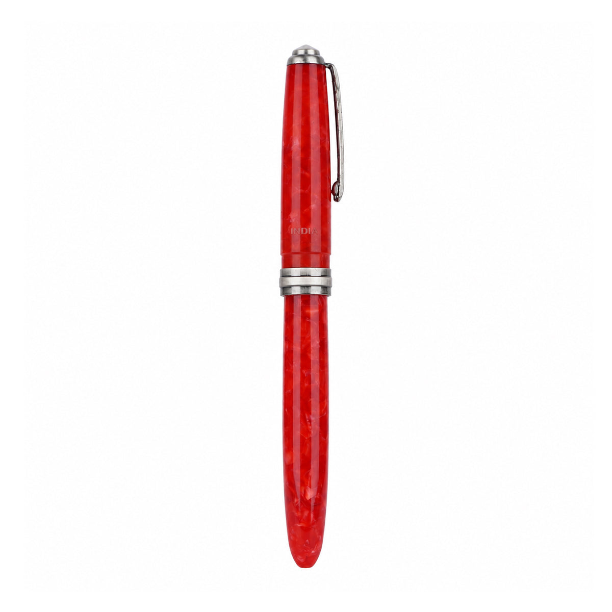 Click Falcon Red Acrylic Fountain Pen — Flex Nib