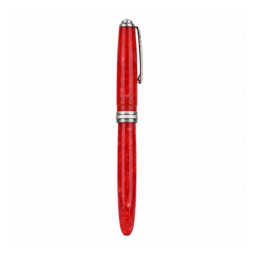 Click Falcon Red Acrylic Fountain Pen — Flex Nib