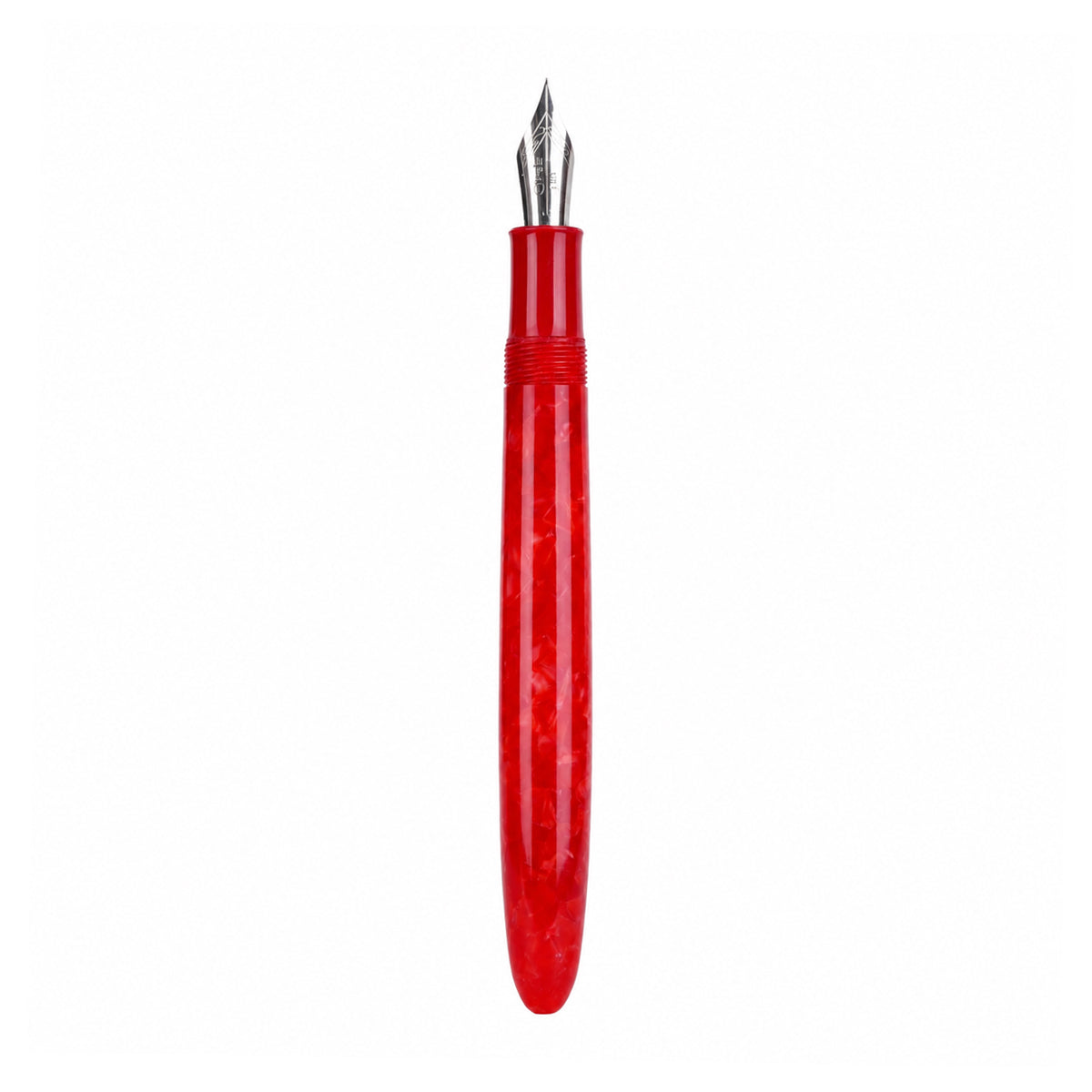 Click Falcon Red Acrylic Fountain Pen — Flex Nib