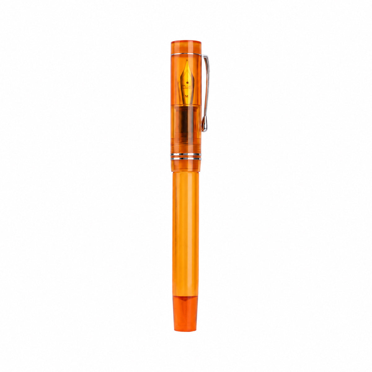 Click Transparent Brown Fountain Pen — Medium Nib