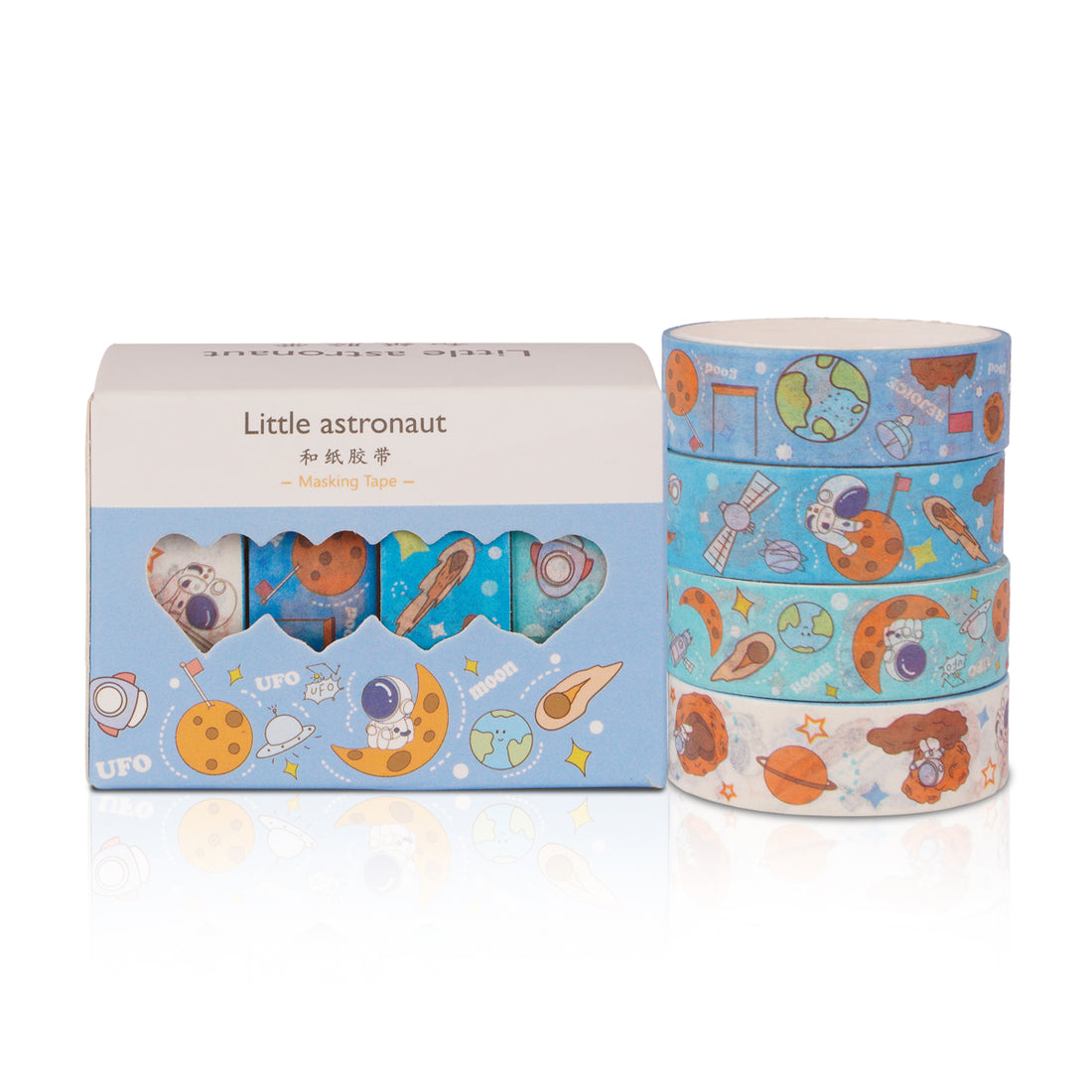 AAC Little Astronaut Masking Tape Set - 4 Rolls Space Theme Blue