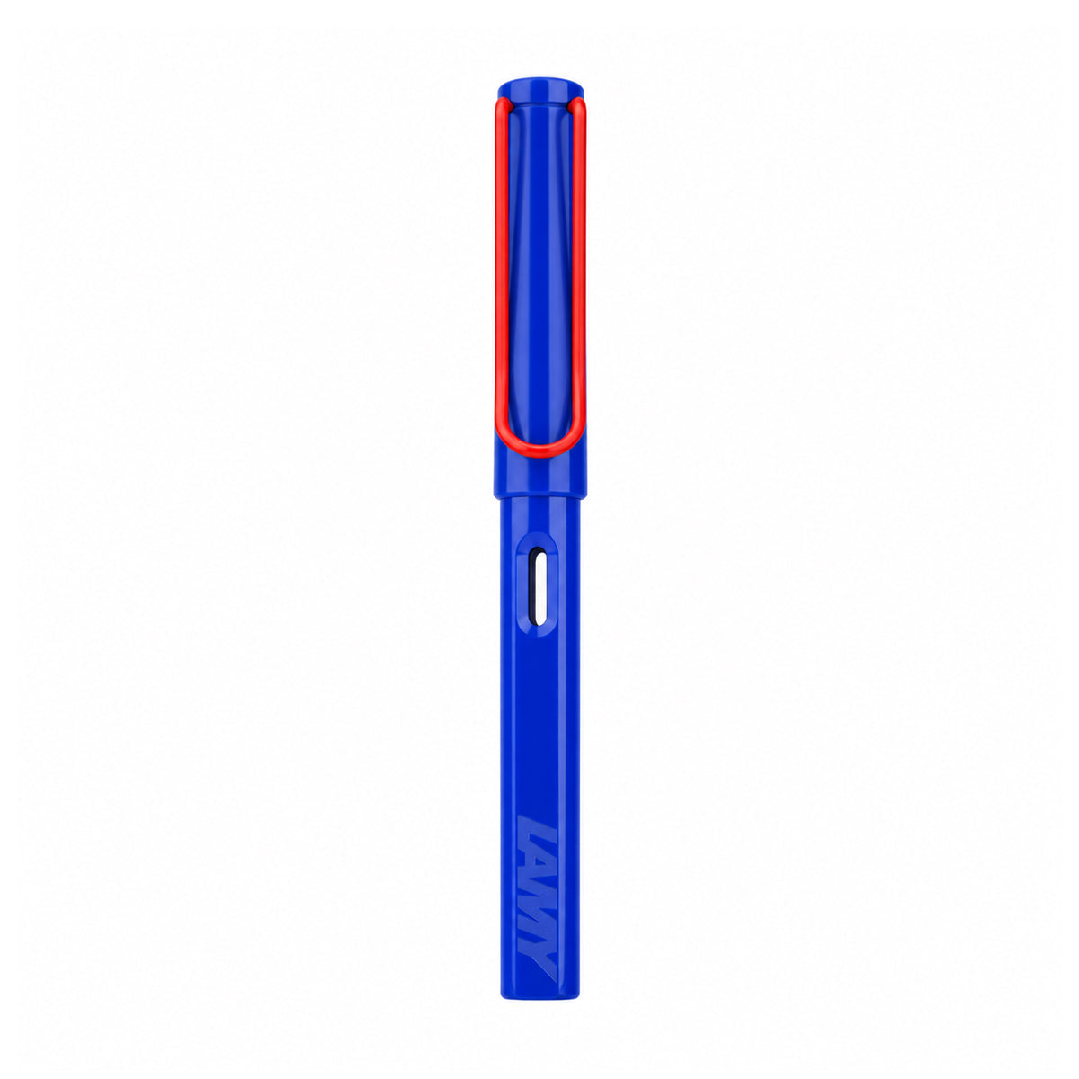 Lamy Safari Blue & Red Fountain Pen – Medium Nib, Ergonomic Triangular Grip
