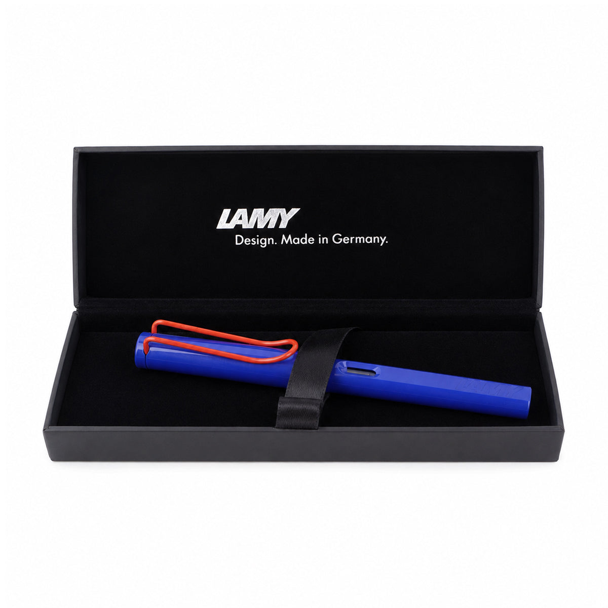 Lamy Safari Blue & Red Fountain Pen – Medium Nib, Ergonomic Triangular Grip