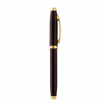 Sheaffer 100 Glossy Coffee Brown Fountain Pen – PVD Gold-Tone Trim, Medium Nib