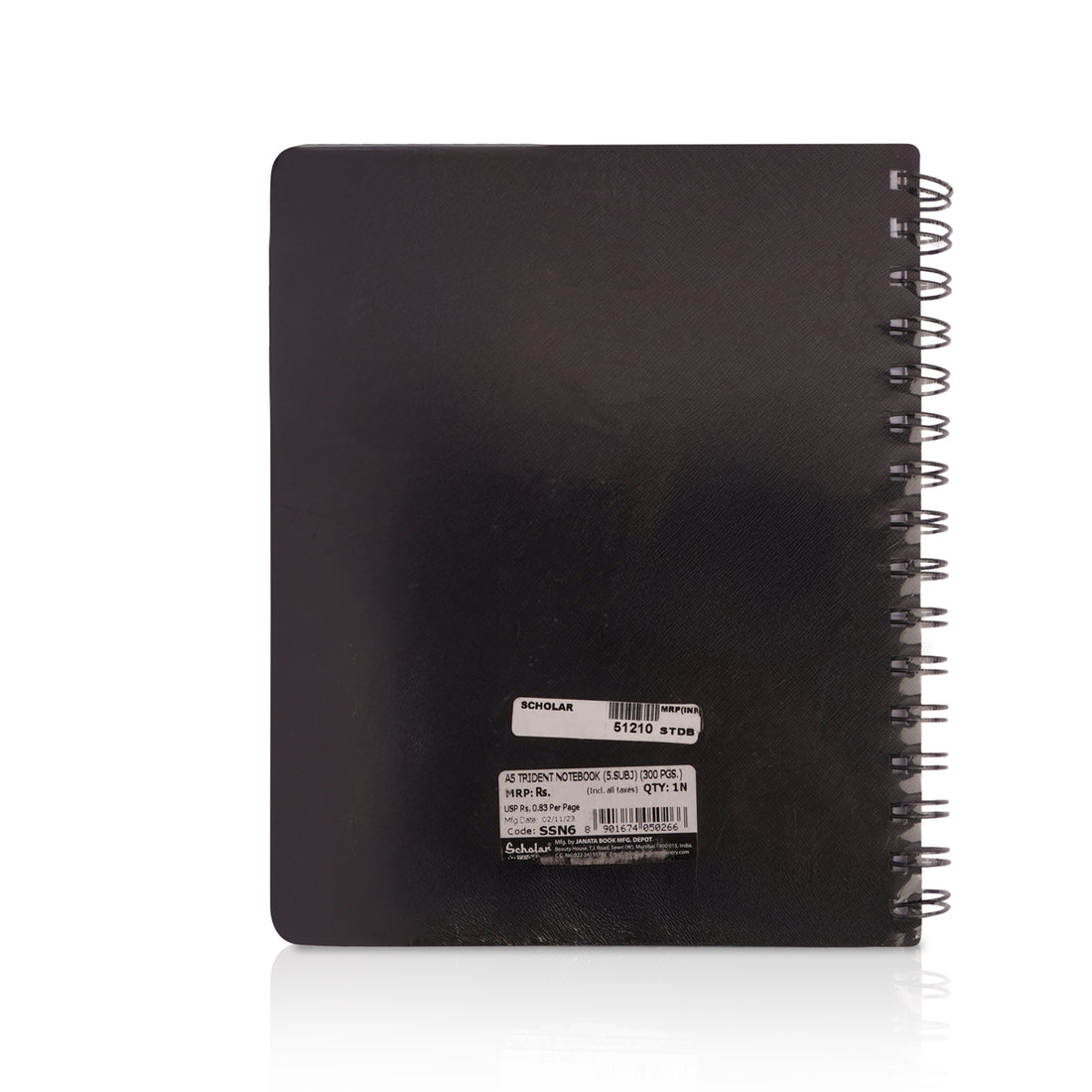 Scholar SSN6 A5 Trident 5 Subject Notebook
