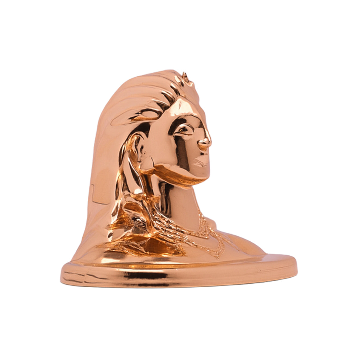 The Writershub Copper Finish Mahadev Bust Showpiece