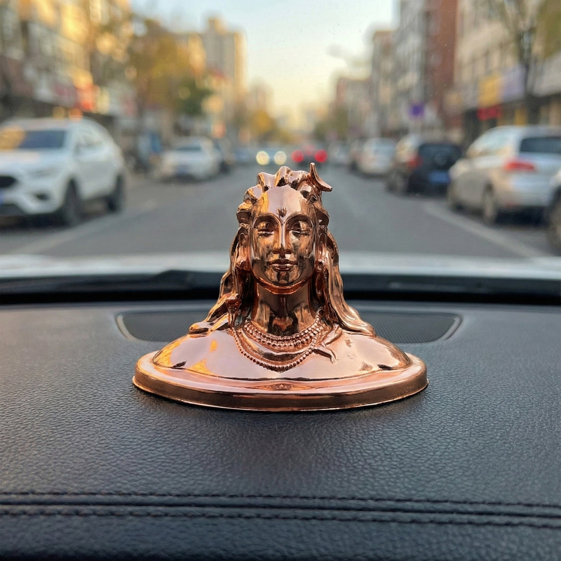 The Writershub Copper Finish Mahadev Bust Showpiece
