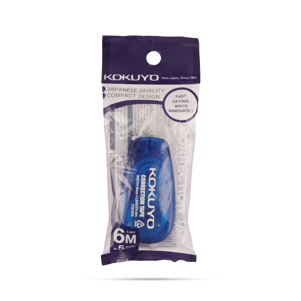 Camlin Kokuyo Blue Correction Tape 5mm × 6m