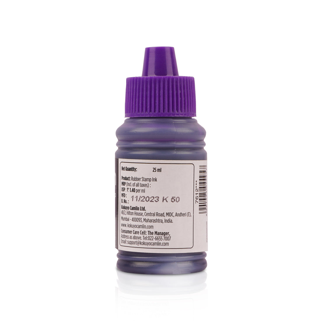 Camlin Rubber Stamp Ink Violet 25ml Pack of 2 - Dropper Bottles