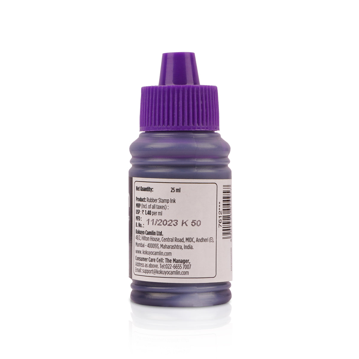 Camlin Rubber Stamp Ink Violet 25ml Pack of 2 - Dropper Bottles