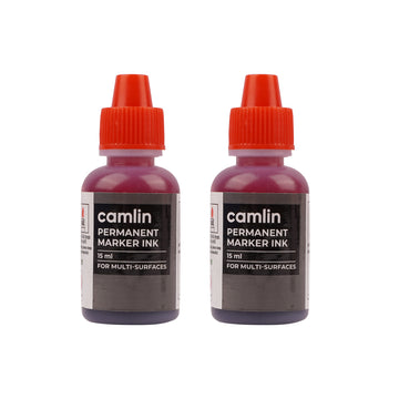 Camlin Permanent Marker Ink – Red (15ml) Set of 2