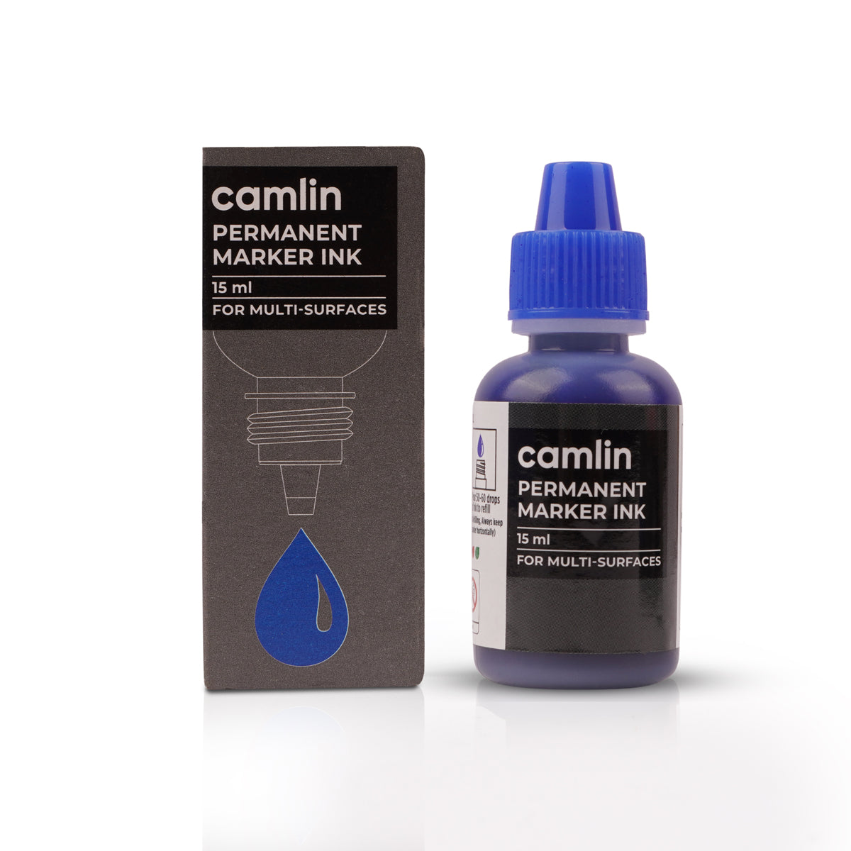 Camlin Permanent Marker Ink Refill - Blue 15ml Pack of 2