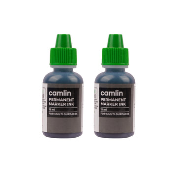 Camlin Permanent Marker Ink Refill - Green 15ml Pack of 2